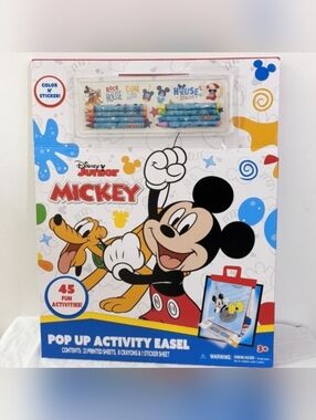 Disney Junior Mickey Mouse Kids Pop Up Activity Easel, 45 Fun Activities, NEW